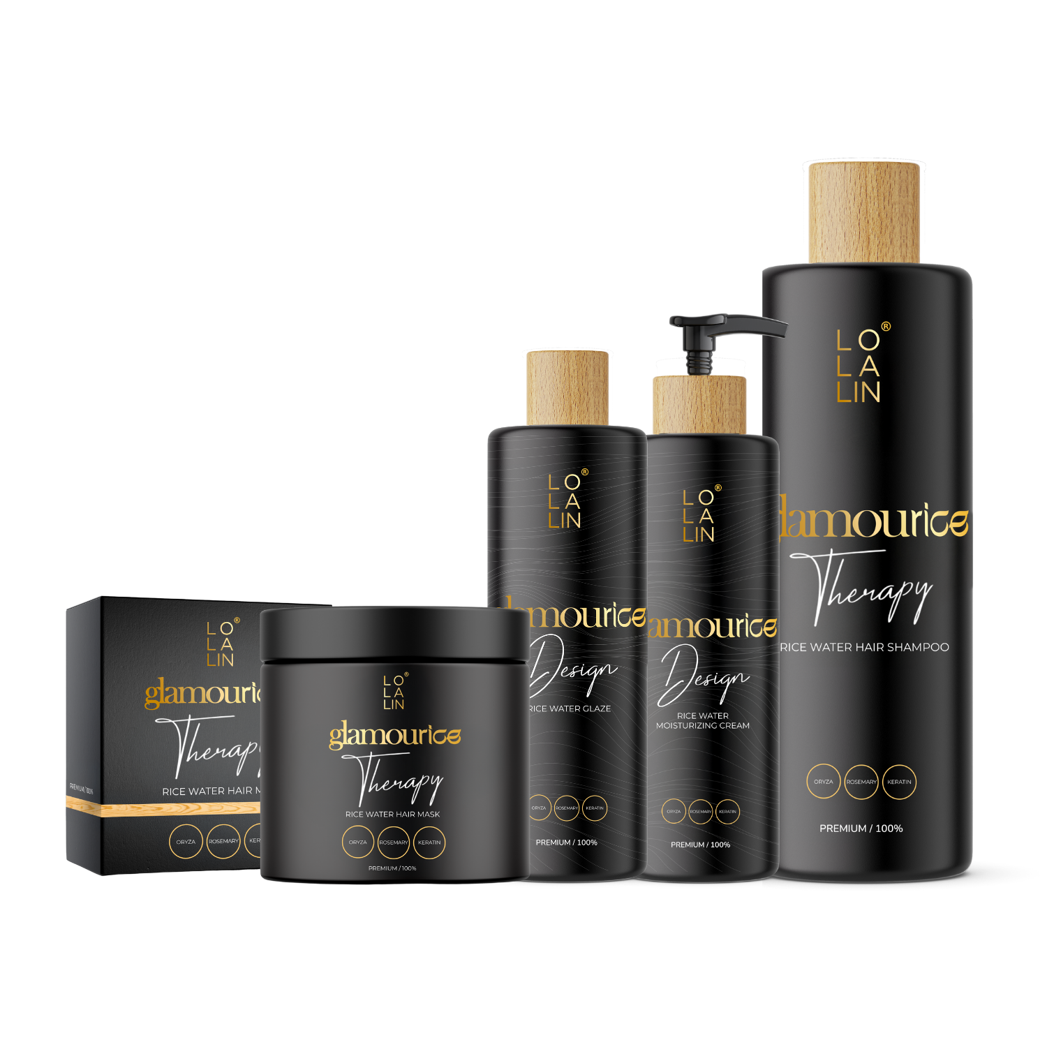 ערכה לשיער מתולתל ממי אורז