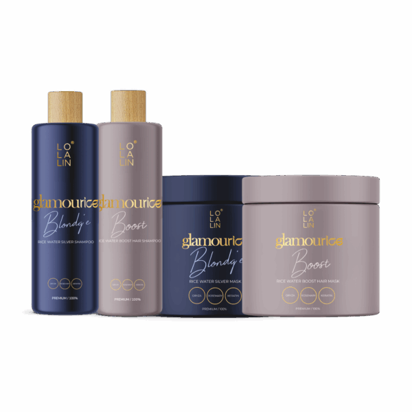 ערכה לשיקום שיער בלונדיני ופגום ממי אורז