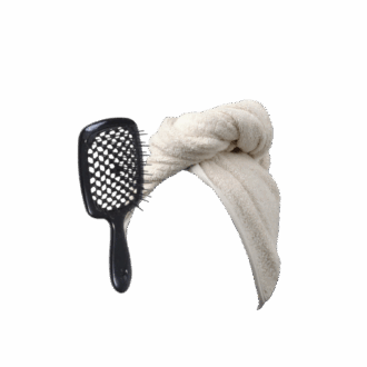 ערכה מיוחדת - מגבת ראש ומברשת שיער